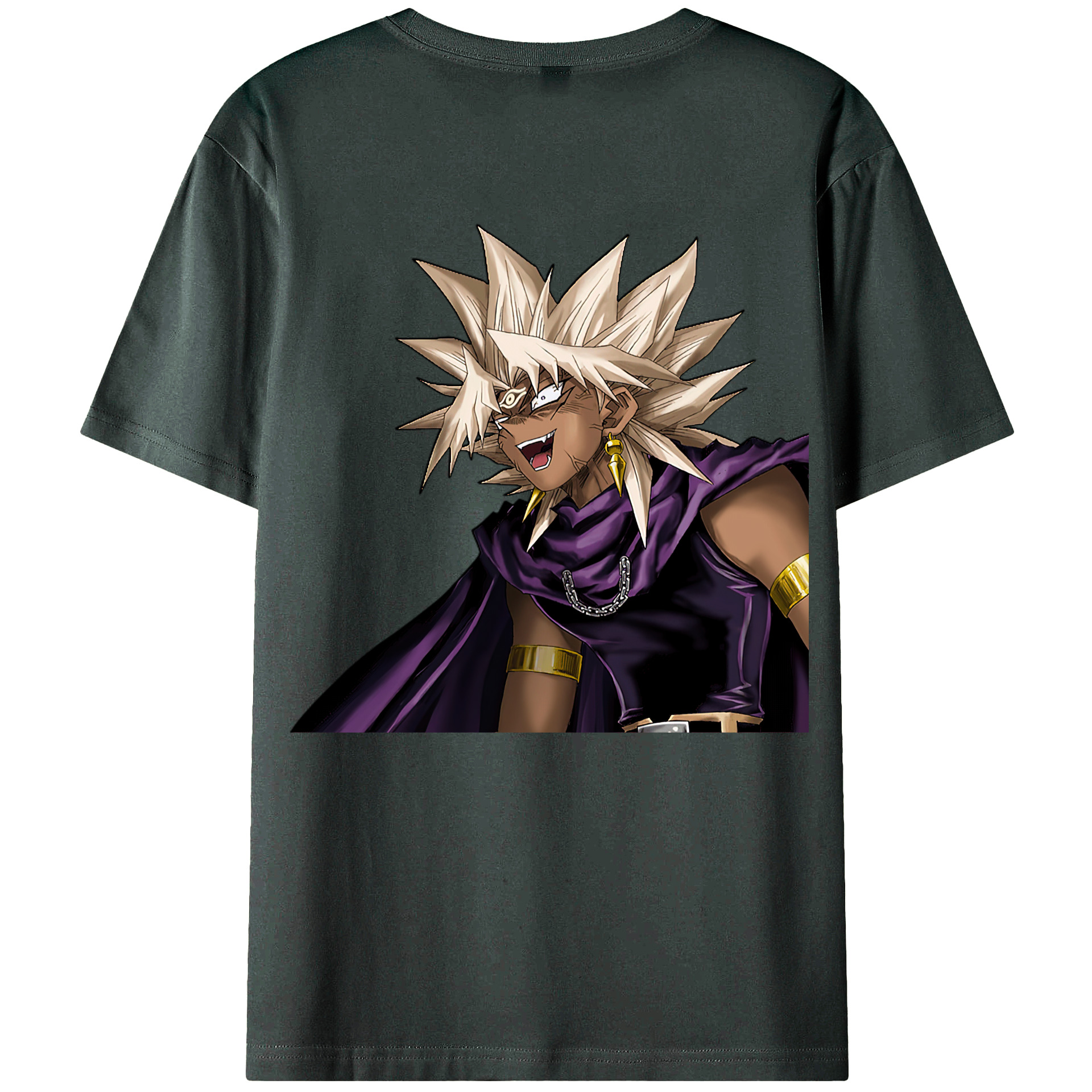 （画像用） 遊☆戯☆王 Yu-Gi-Oh! 綿100％ メンズ半袖Tシャツ（バックプリント） 通気性